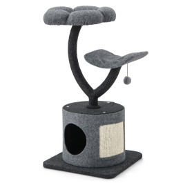 Cat Tree with Curved Metal Supporting Frame for Large and Small Cats