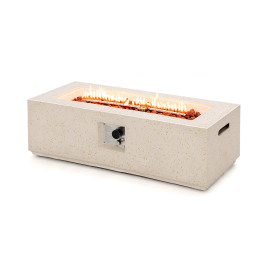 42 Inch 50,000 BTU Rectangle Terrazzo Fire Pit Table with PVC Cover