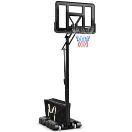Portable Basketball Hoop with 4.6 to 10 Feet 10-Level Height Adjustable