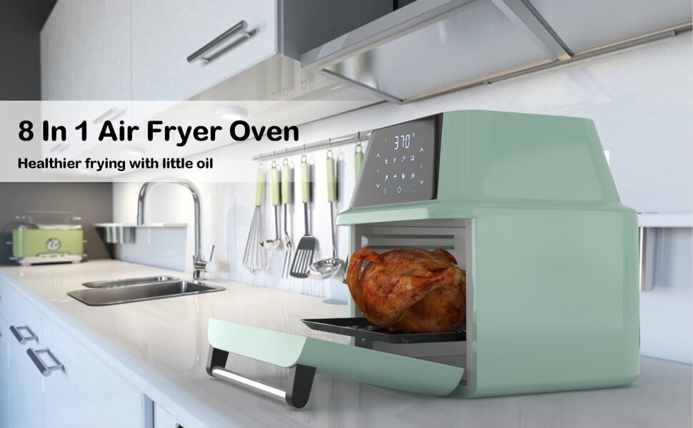 19 qt Multi-functional Air Fryer Oven 1800 W Dehydrator Rotisserie