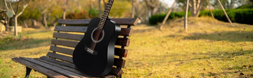 Full Size Beginner Acoustic Guitar with Smooth Mirror Structure
