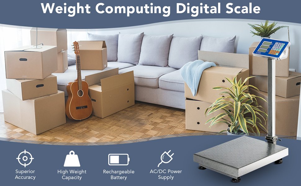 660 lbs Weight Platform Scale Digital Floor Folding Scale
