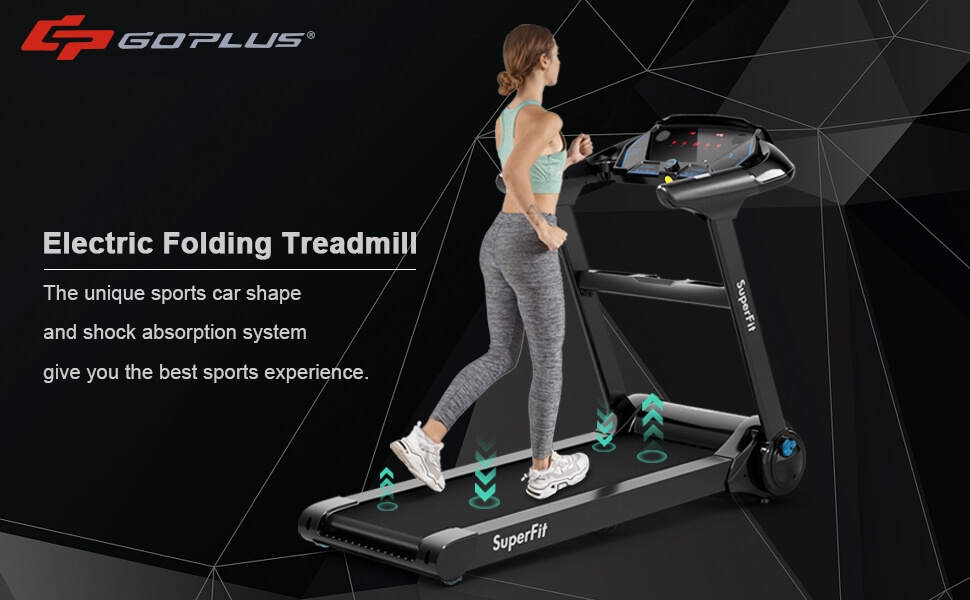 2.25 hp treadmill with led touch display electric folding running for home office best folding foldable portable running machine