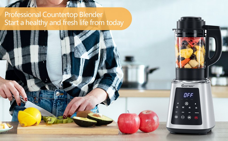 verb pastel Clip butterfly Professional Countertop Blender 8-in-1 Smoothie Soup Blender with Timer -  Costway