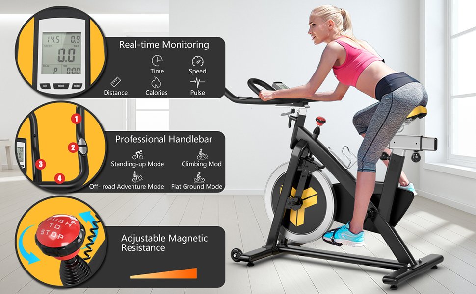 best magnetic resistance spin bike indoor cycling best foldable folding stationary exercise spinning home workout health fitness