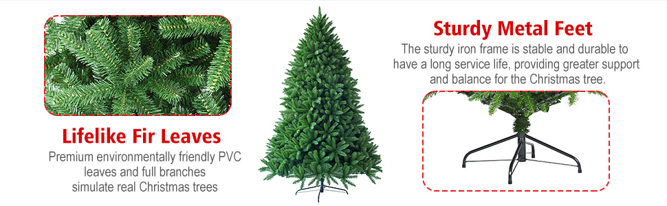 6 Feet Unlit Artificial Christmas Tree with 1250 Branch Tips