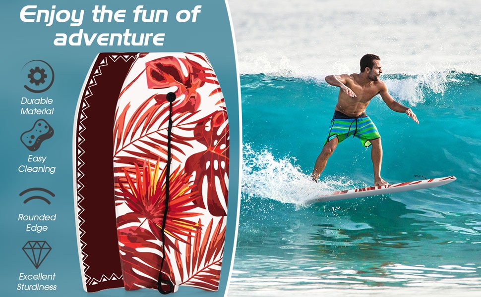 37 Lightweight Surfboard With Fin EPS Core for Kids and Adults