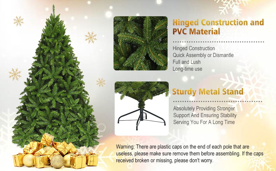 5 Feet Artificial Christmas Fir Tree with 600 Branch Tips