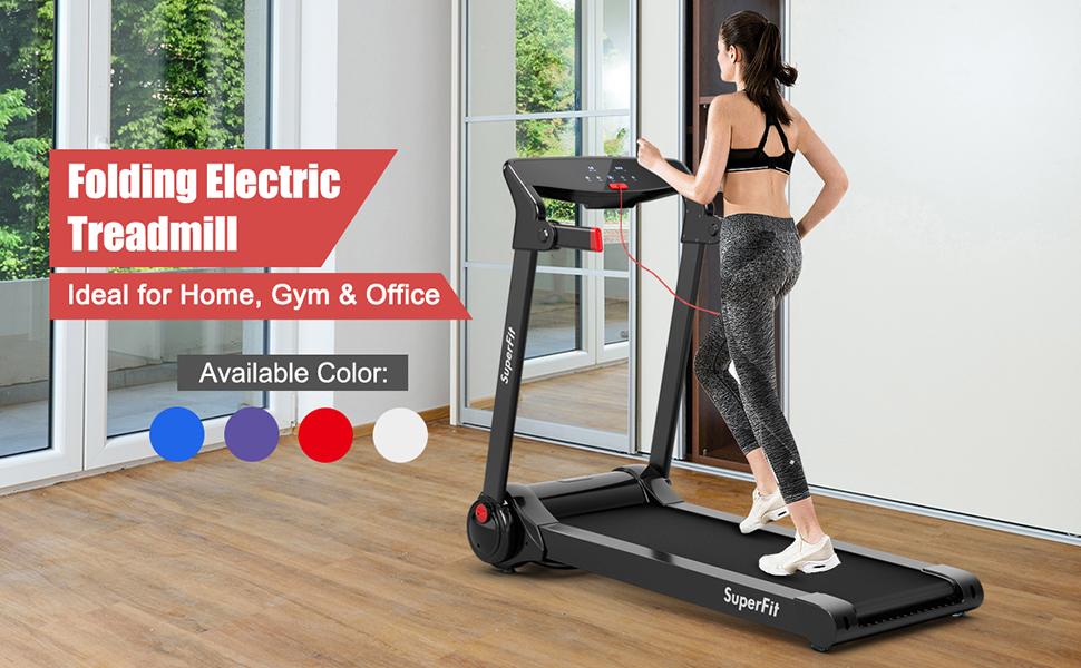 Home Treadmill For Running, 3 HP with Fitness App electric folding running for home office best folding foldable portable running machine