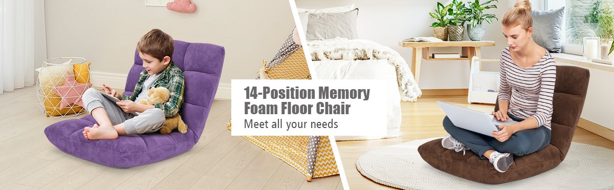 14-position Adjustable Cushioned Floor Chair