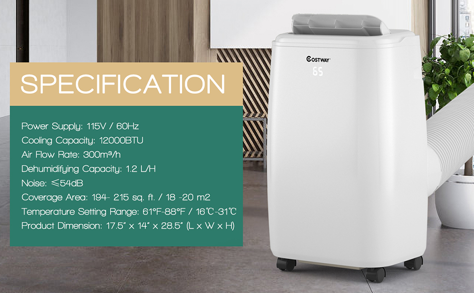 1_2000 BTU Portable Air Conditioner Multifunctional Air Cooler with Remote