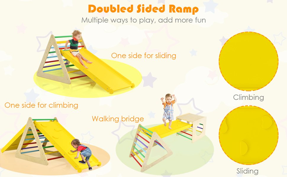 5 in 1 Toddling Kids Climbing Triangle and Cube Playing Set