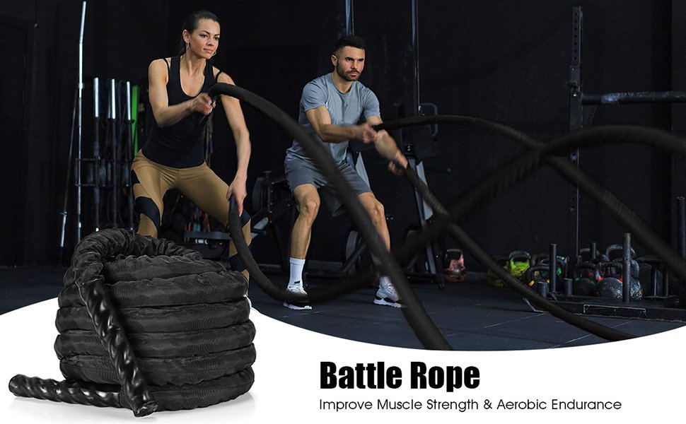 30FT40FT50FT 1.5 Diameter Exercise Rope with Anchor Strap Kit