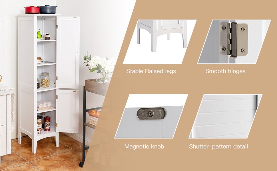 Freestanding Bathroom Storage Cabinet for Kitchen and Living Room