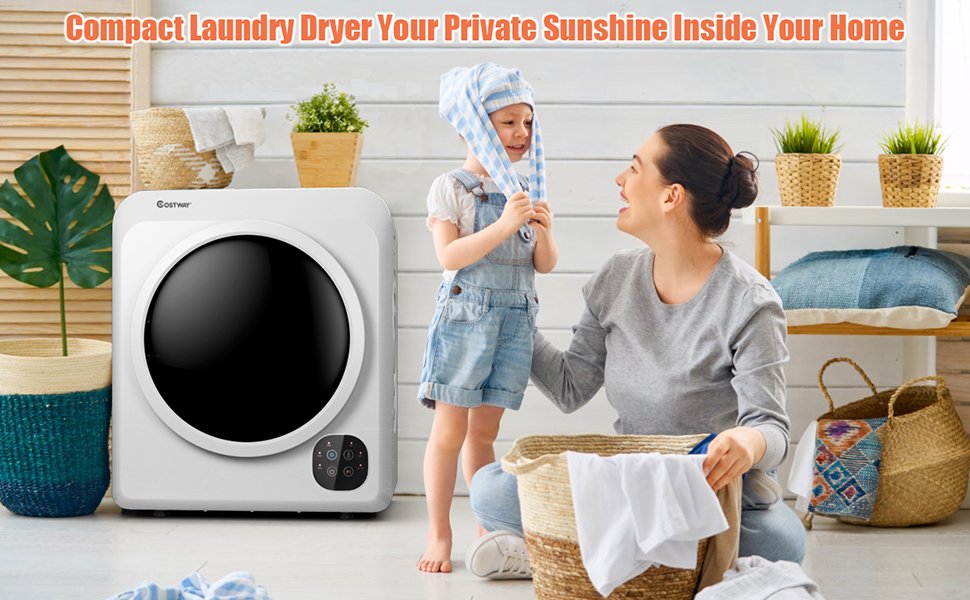 1700W Electric Tumble Laundry Dryer with Steel Tub