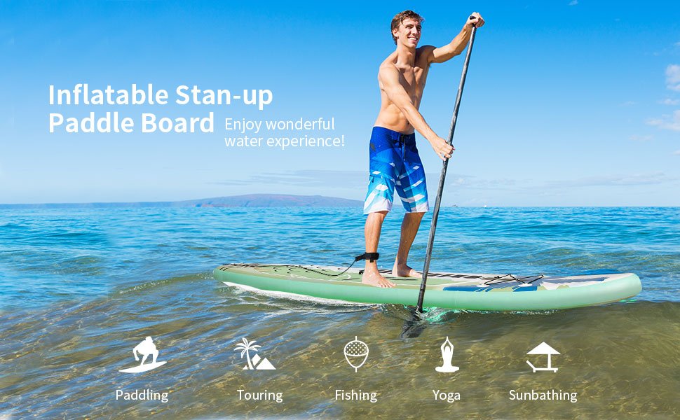 Inflatable Stand Up board with Aluminum Paddle Pump