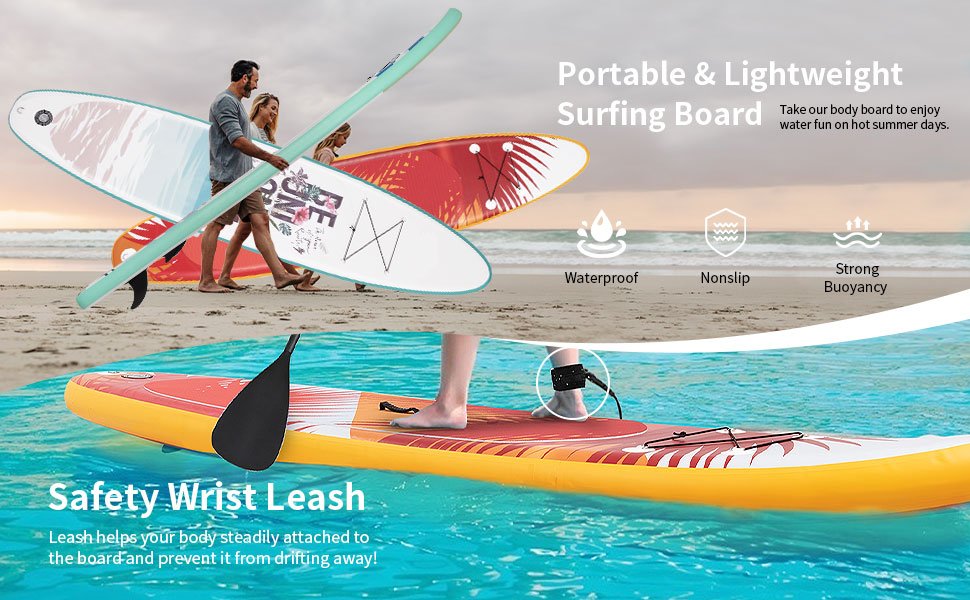 Inflatable Stand Up board with Aluminum Paddle Pump