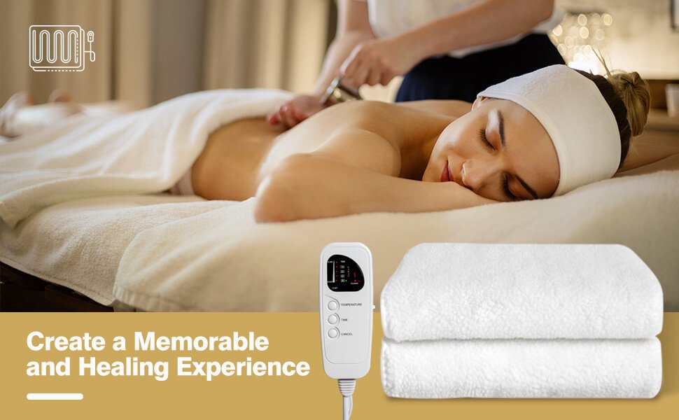 Massage Bed Warmer Heating Pad with 5 Heat Settings