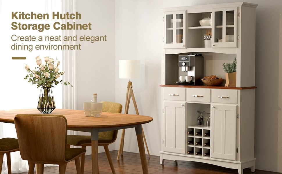 Buffet And Hutch Kitchen Storage Cabinet