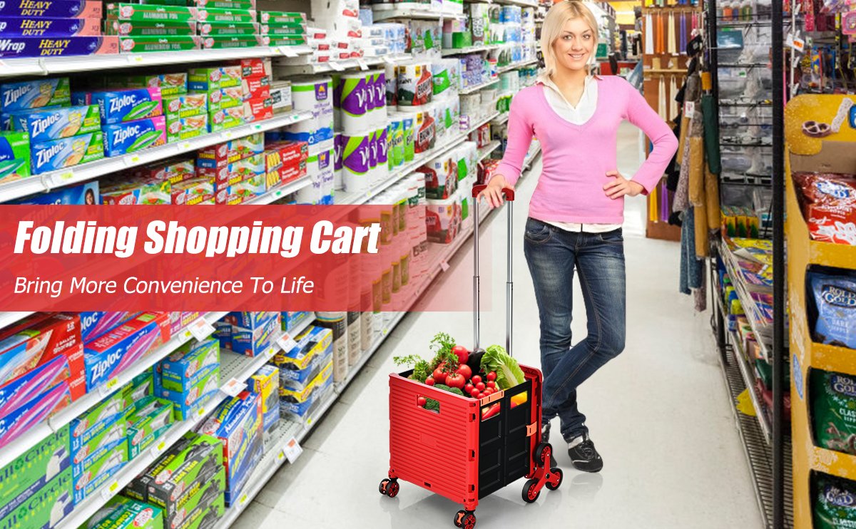 Foldable Utility Cart for Travel and Shopping