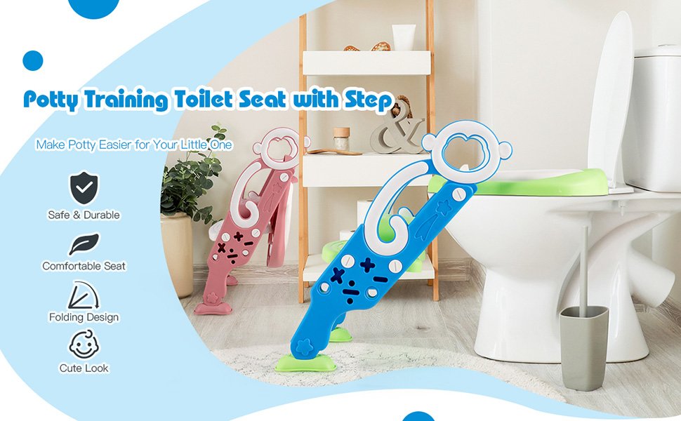 Adjustable Foldable Toddler Toilet Training Seat Chair