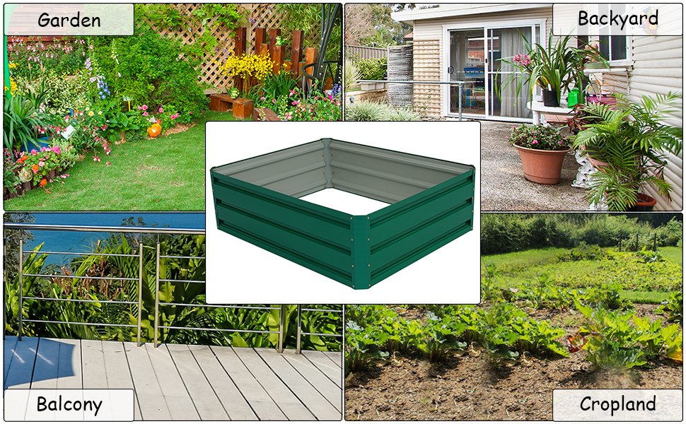 30 Inch x 32 Inch Patio Raised Garden Bed for Vegetable Flower Planting