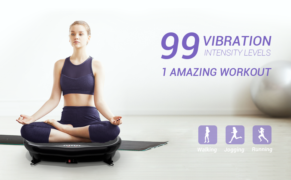 Mini Vibration Body Fitness Platform with Loop Bands