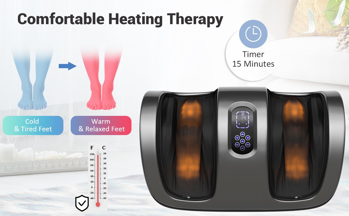 Ease2day Shiatsu Foot Massager with Kneading and Heat Function