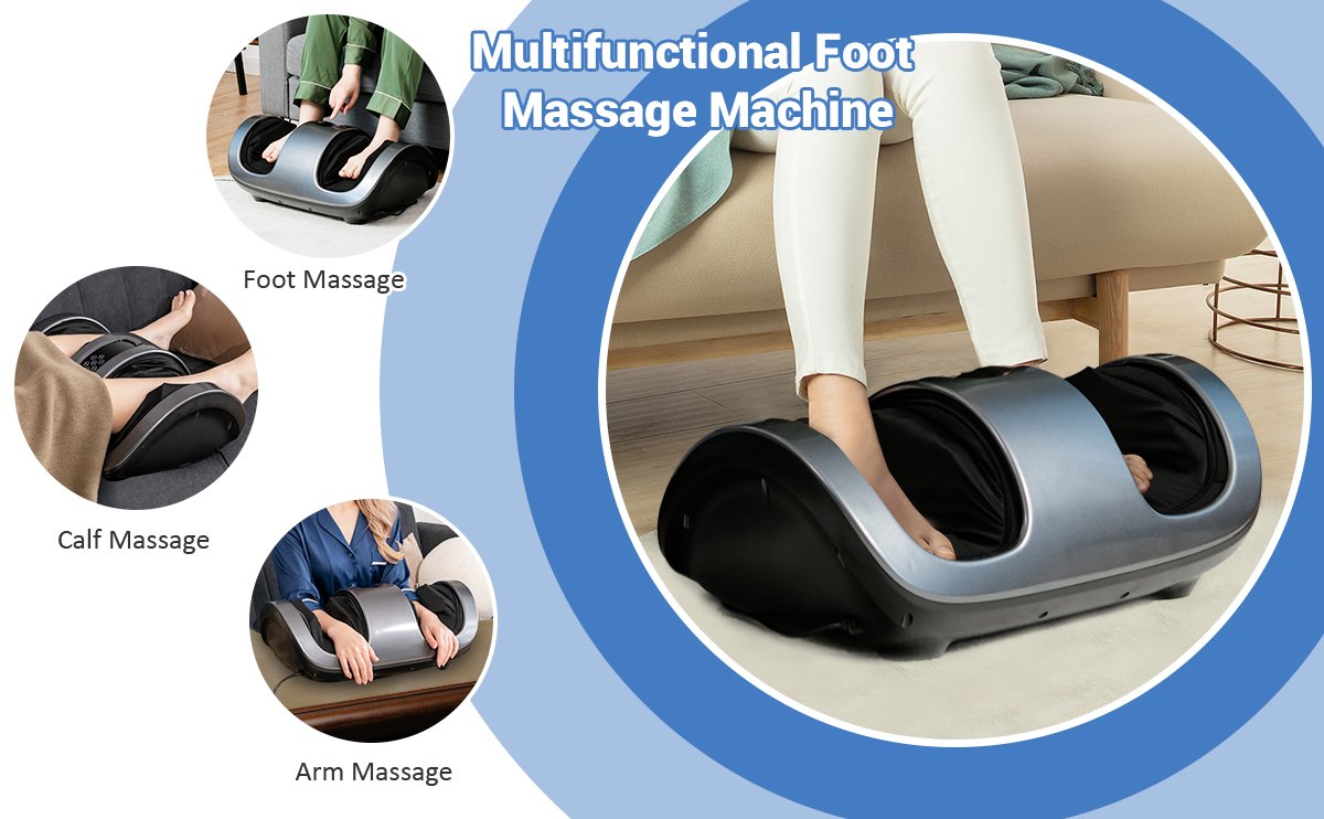 Shiatsu Foot Massager with Kneading and Heat Function