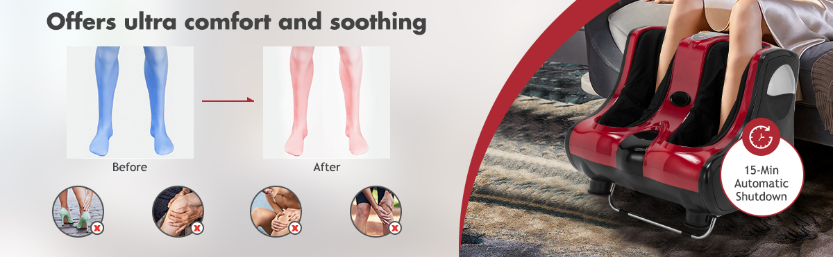 Shiatsu Kneading Rolling Vibration Heating Foot Massager