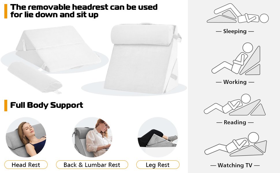 Adjustable Neck Back Support Memory Foam Headrest
