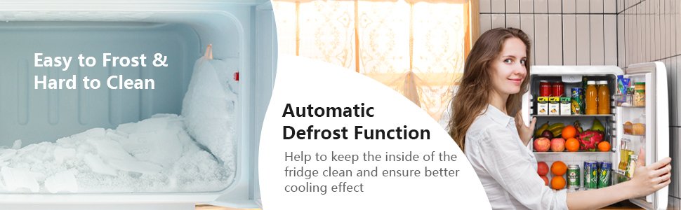 2.4 Cu.Ft. Compact Refrigerator Auto Defrost Mini Fridge Reversible Door