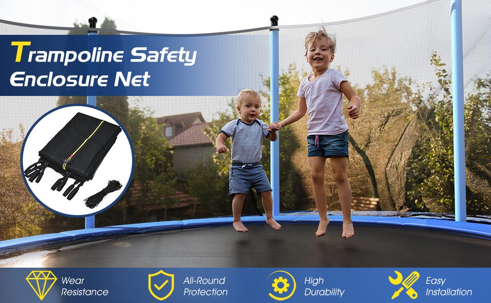 Replacement Weather-Resistant Trampoline Safety Enclosure Net