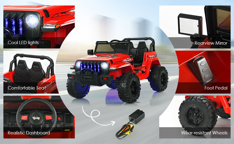 12V Kids Ride-on Jeep Car with 2.4G Remote Control
