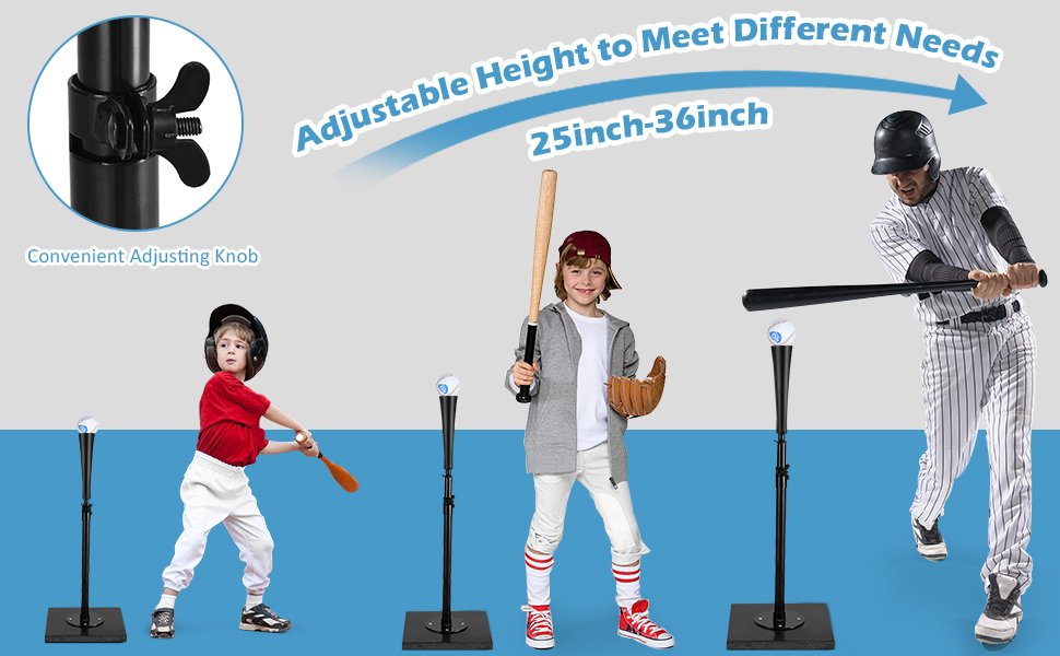 36 Inch Adjustable Heavy Duty Batting Tee for Baseball