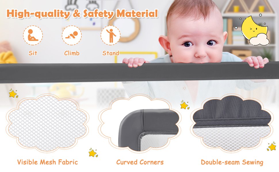 Folding Breathable Baby Children Toddlers Bed