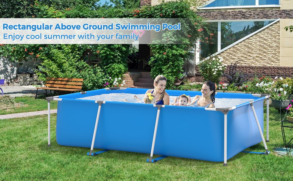 Above Ground Swimming Pool with Pool Cover