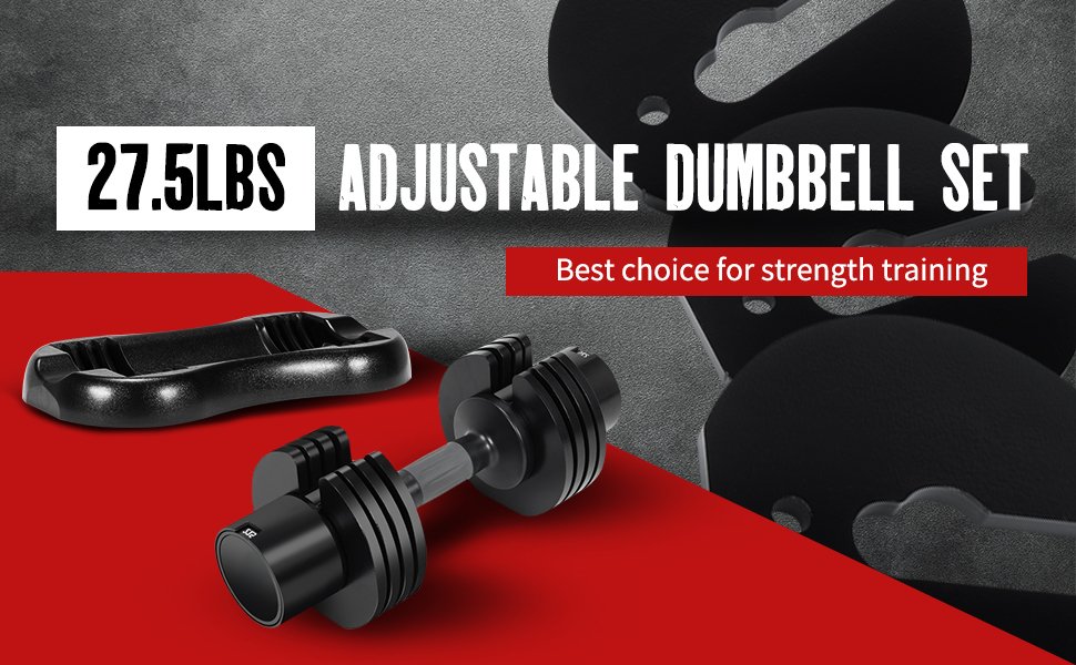 27.5 LBS 5-in-1 Adjustable Dumbbell