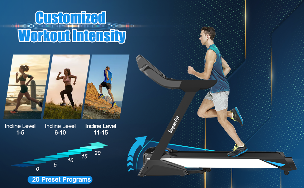 4.75 HP Treadmill with APP and Auto Incline for Home and Apartment