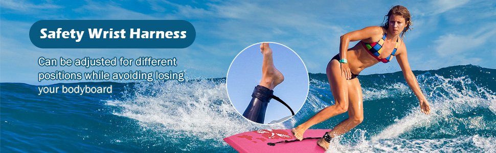 Lightweight Bodyboard Surfing with Leash EPS Core Boarding IXPE