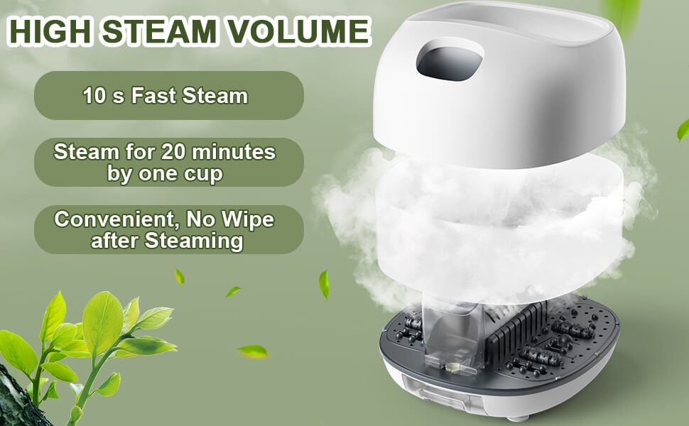 Steam Foot Spa Massager With 3 Heating Levels and Timers
