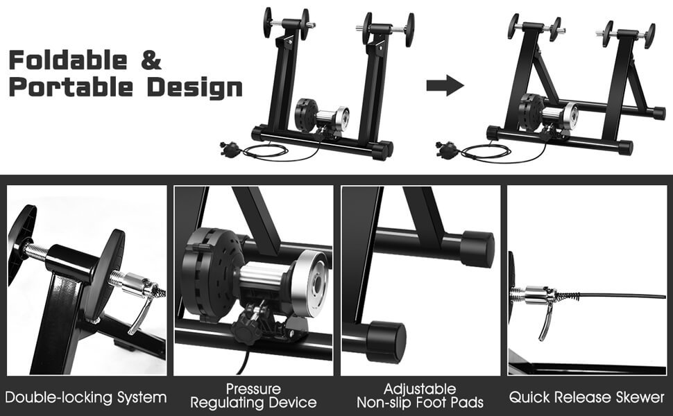 8 Adjustable Resistance Indoor Steel Bicycle Exercise Stand