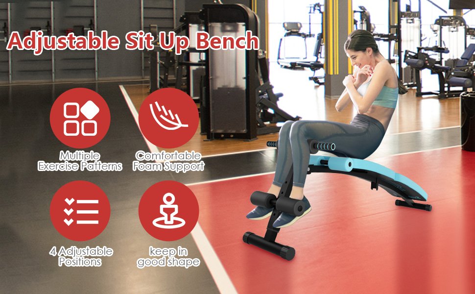 Folding Weight Bench Adjustable Sit-up Board Workout Slant Bench