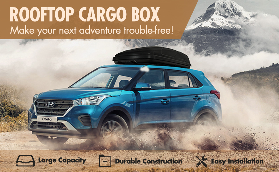 14 Cubic Feet Cargo Box Dual-sided Opening Car Roof
