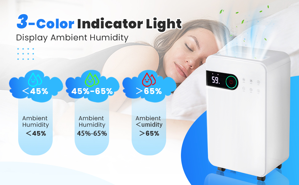 32 Pints Dehumidifier for Home Basement with Sleep Mode and 24H Timer