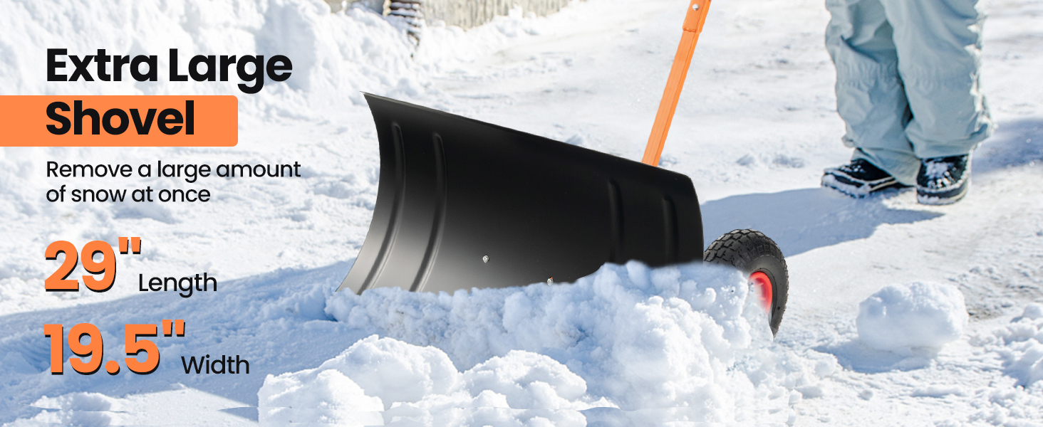 29 Inches Snow Pusher for Driveway