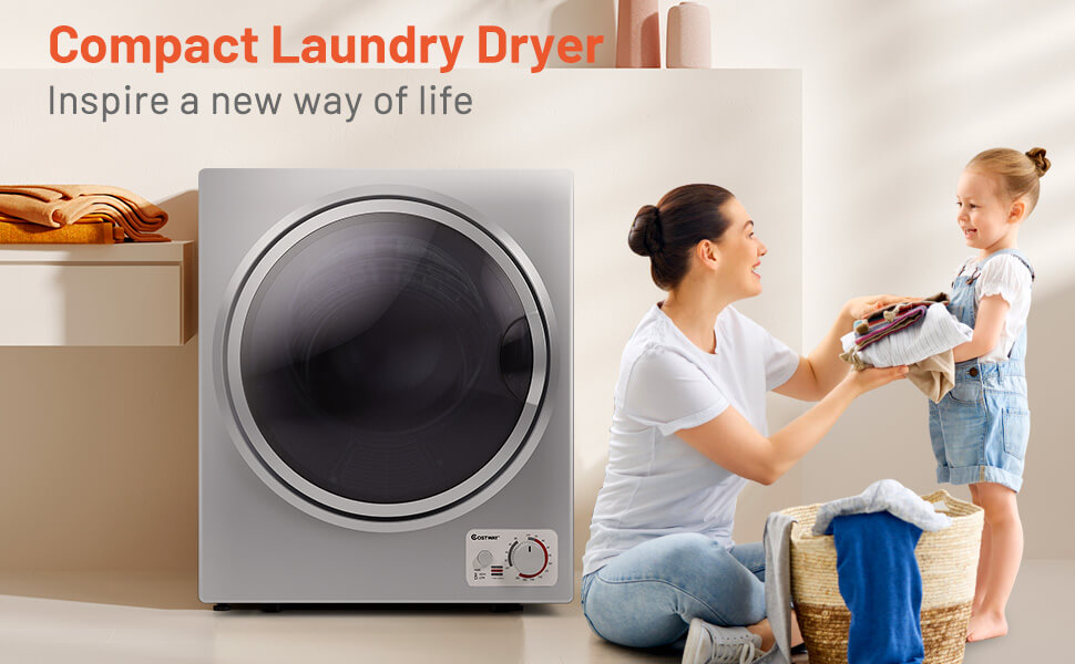 Compact Clothes Dryer, 1.5 Cu. Ft. 850W Electric Dryer, 120V Vented  Portable Dryer, Mini Dryer for 5.5 lbs. - AliExpress