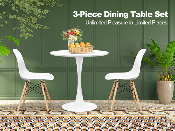 32 Inch Modern Tulip Round Dining Table with MDF Top