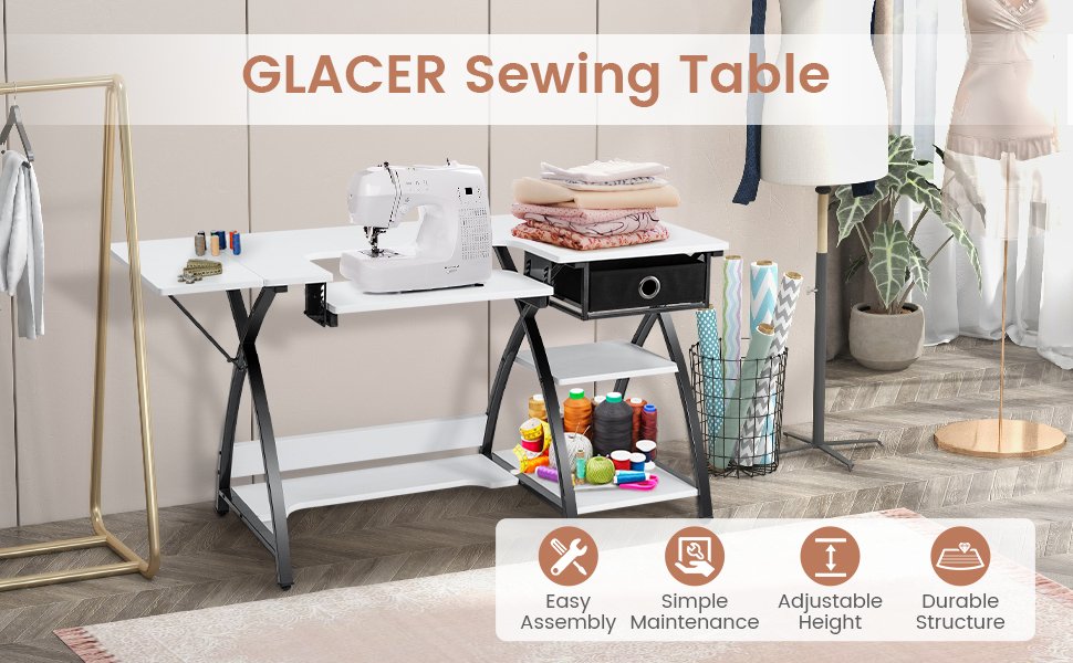 Sewing Craft Table Folding Computer Desk