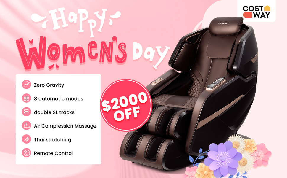 Enjoyment 23-3D Double SL-Track Electric Full Body Zero Gravity Massage Chair with Heat Roller